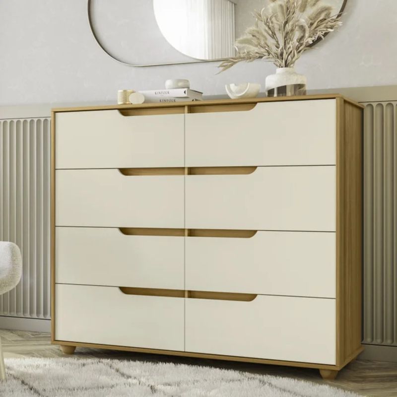 GENERICO - Cómoda Moderna Yuke Marrón y Blanco R&R MUEBLES