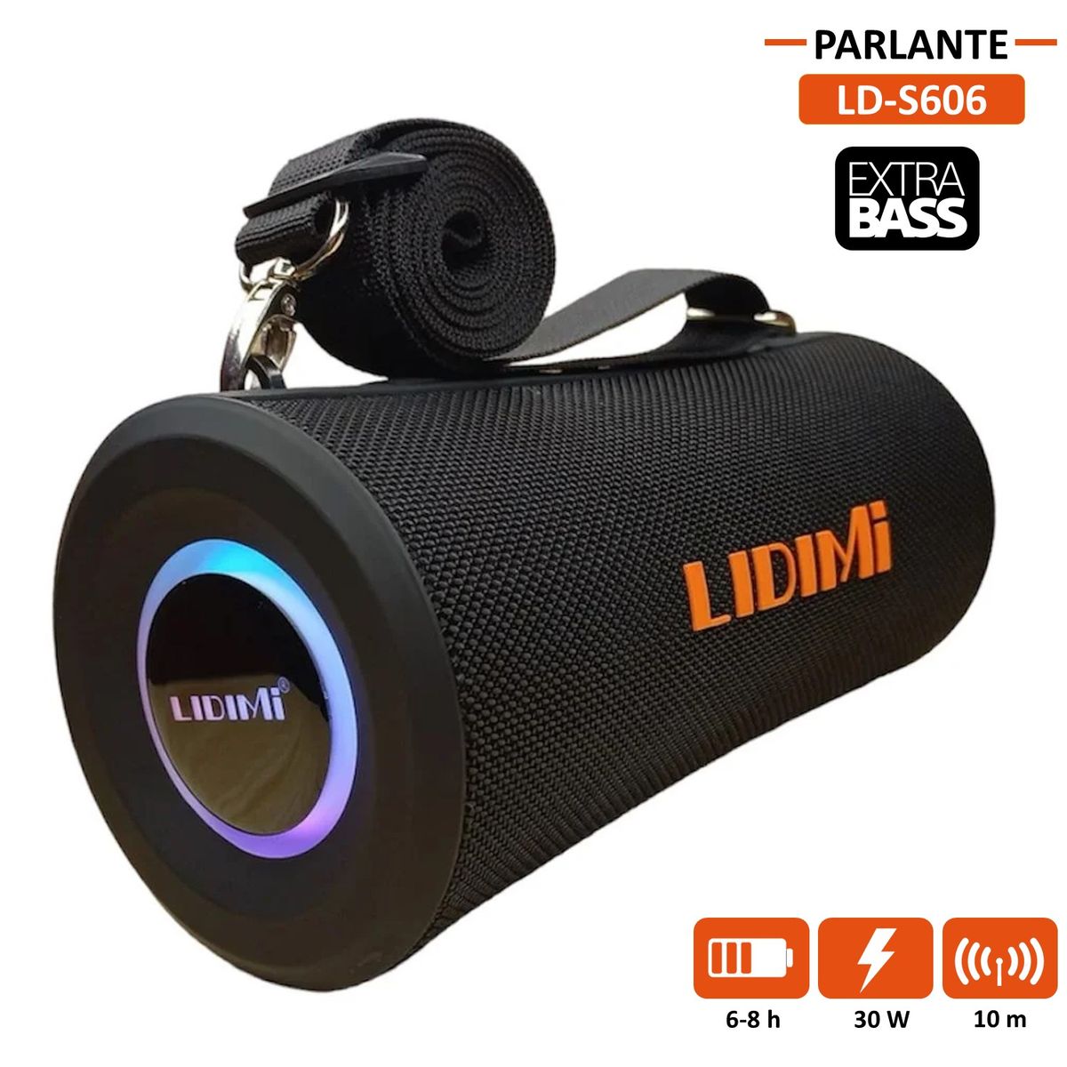 LIDIMI - Parlante Portátil Lidimi 30W Extra BASS BT USB FM LD-S606