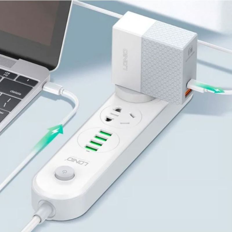 GENERICO - Cargador de Pared Carga Rápida LDNIO 65W A2620C