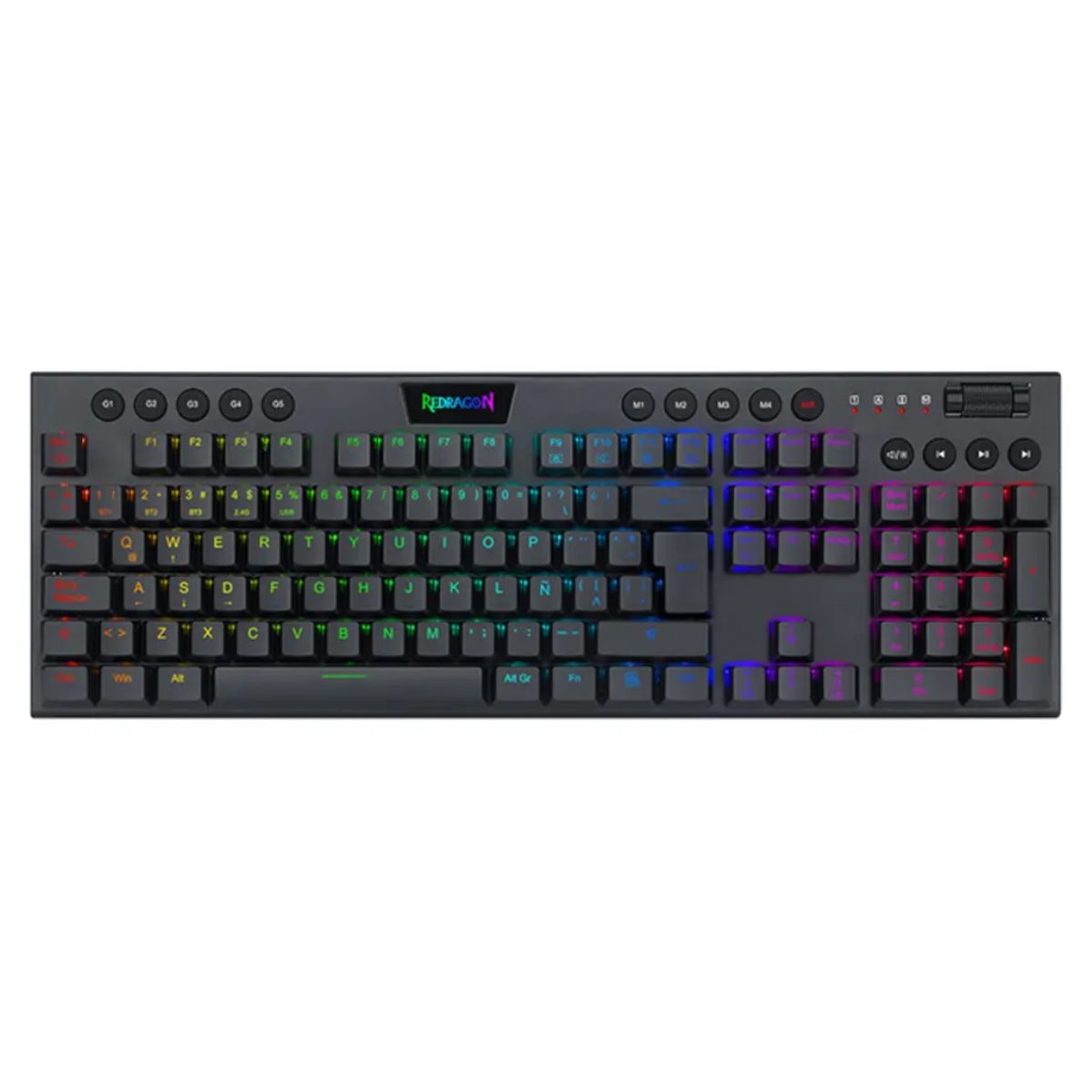 REDRAGON - Teclado Redragon HORUS FS Wireless Spanish K618-RGB-SP RED SWITCH
