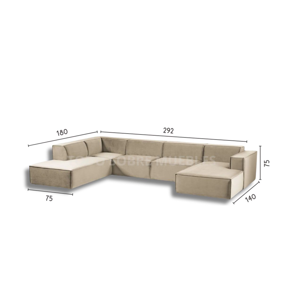 GENERICO - Seccional Izquierdo Lujo Vitoriano - Beige