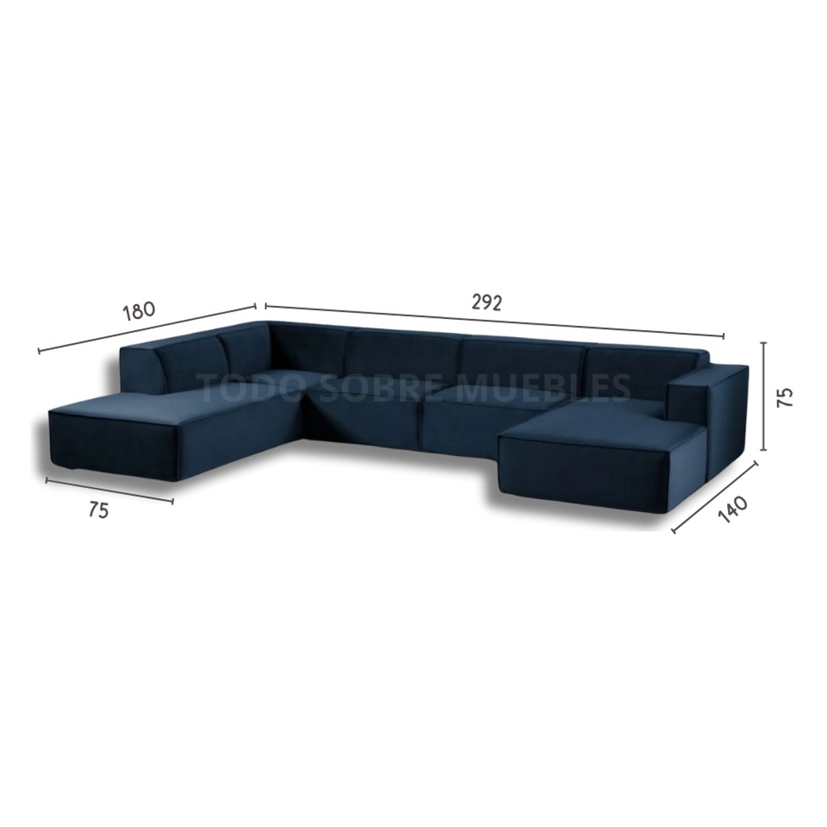 GENERICO - Seccional Izquierdo Lujo Vitoriano - Azul Oscuro