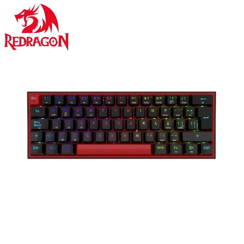 REDRAGON - TECLADO Gamer Redragon FIZZ PRO Wireless Spanish K616-RGB-B BLACK