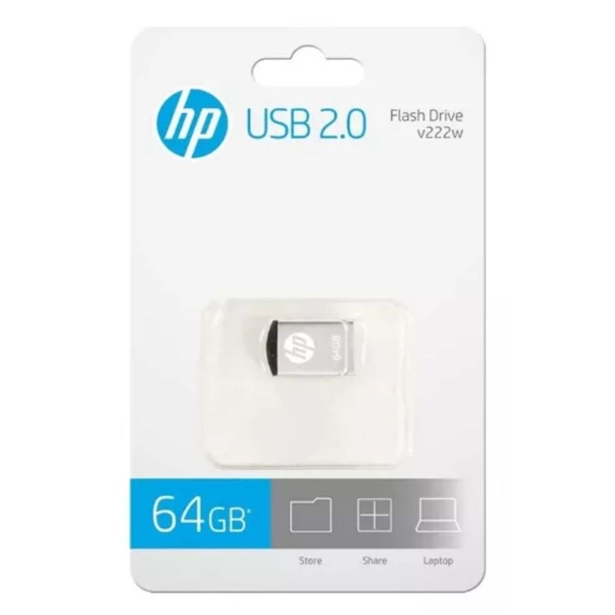 GENERICO - Memoria USB HP 2.0 64GB V222W Plateado