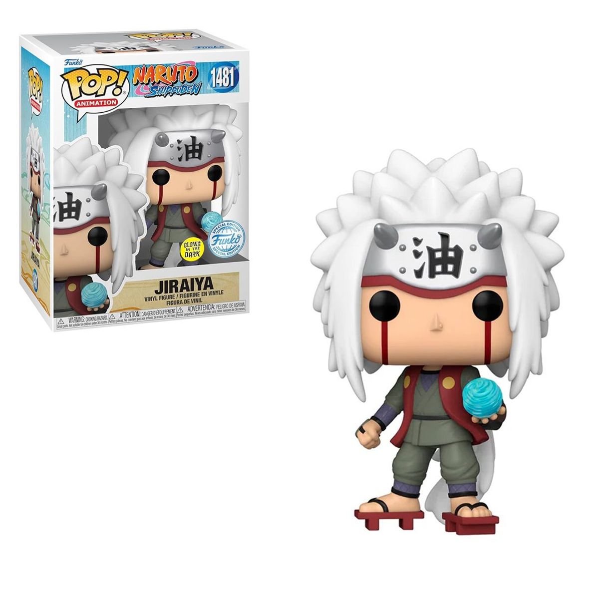 FUNKO - Funko Pop Naruto - Jiraiya  Rasengan Brilla en la Oscuridad