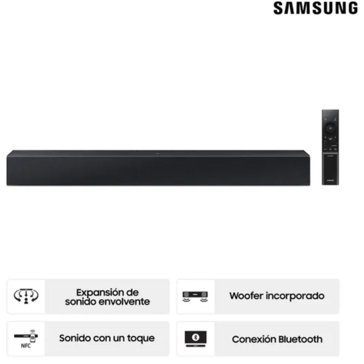 SAMSUNG - Soundbar Samsung 2.0 CH HW-B400/PE