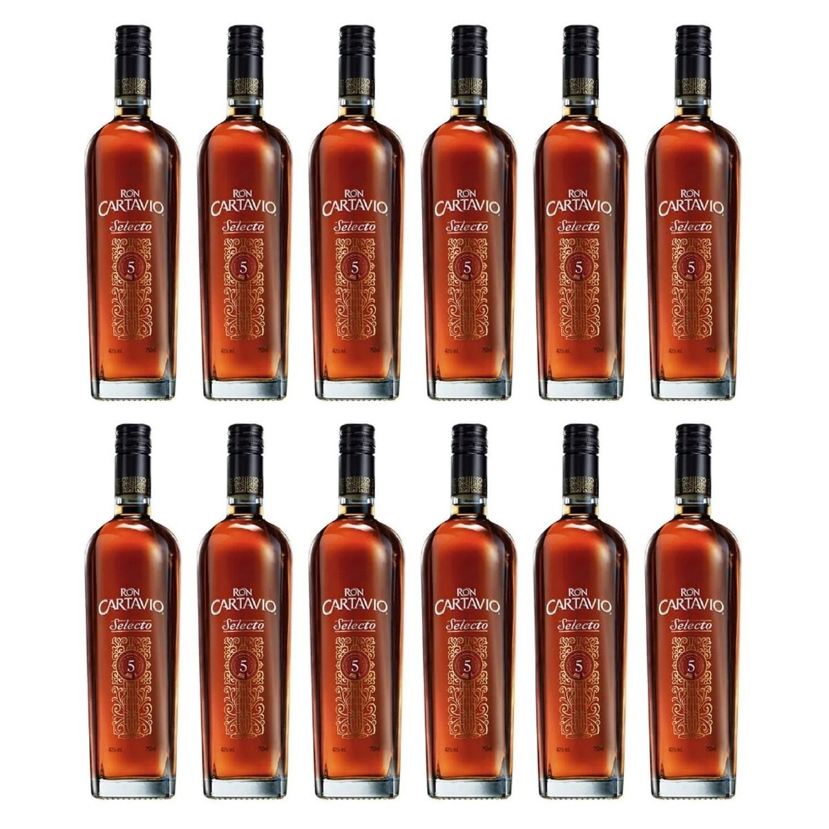 CARTAVIO - Ron Cartavio Selecto 5 años Rubio 750ml - 12 UND