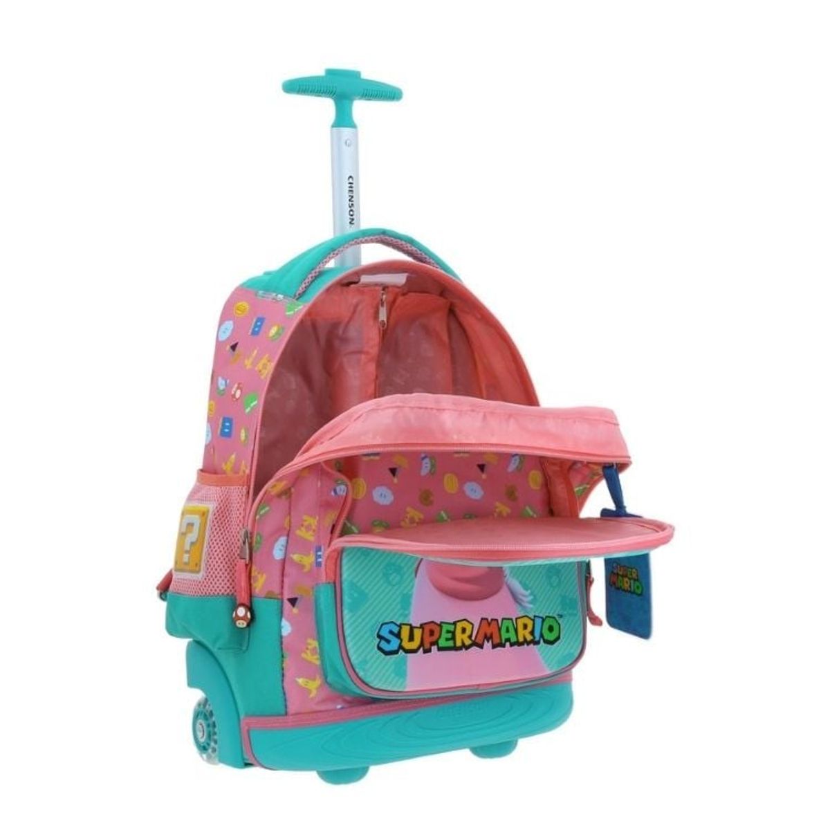 NINTENDO - MOCHILA CON RUEDAS GRANDE PEACH -ROSA