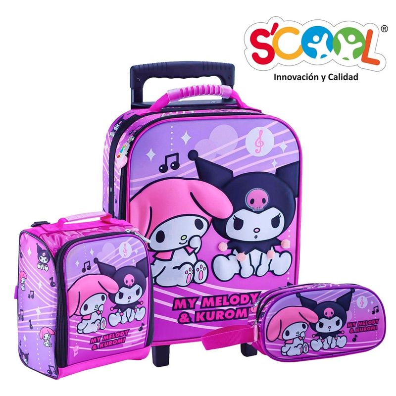 SCOOL - Set Scool Magic Maleta Escolar My Melody & Kuromi Oficio