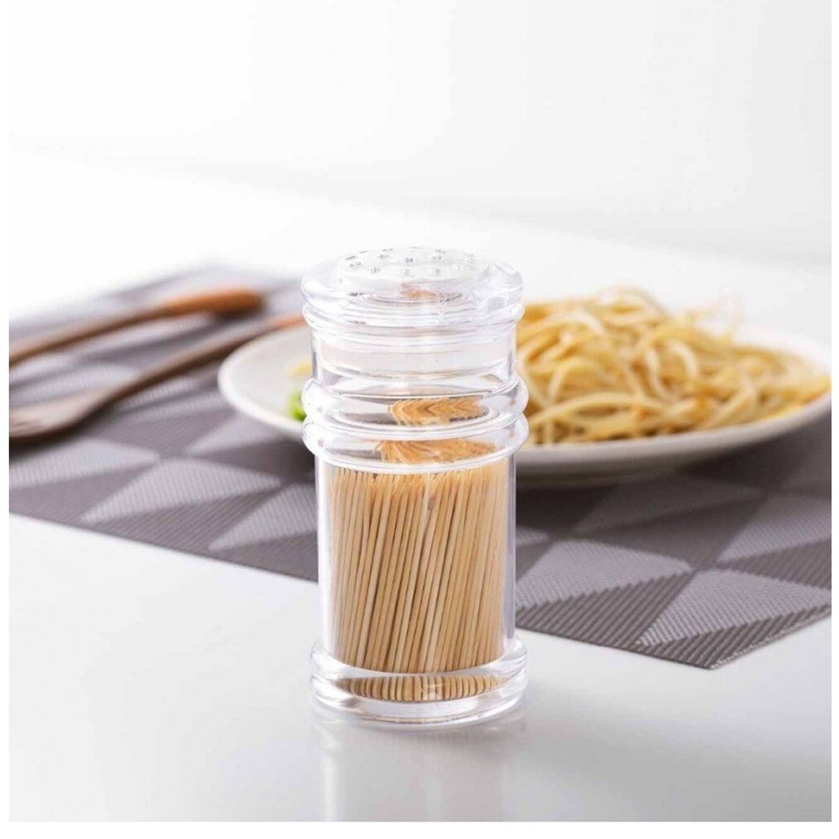 TODO FIT - Condimentero transparente de plástico  Organizador para especias y salero de cocina