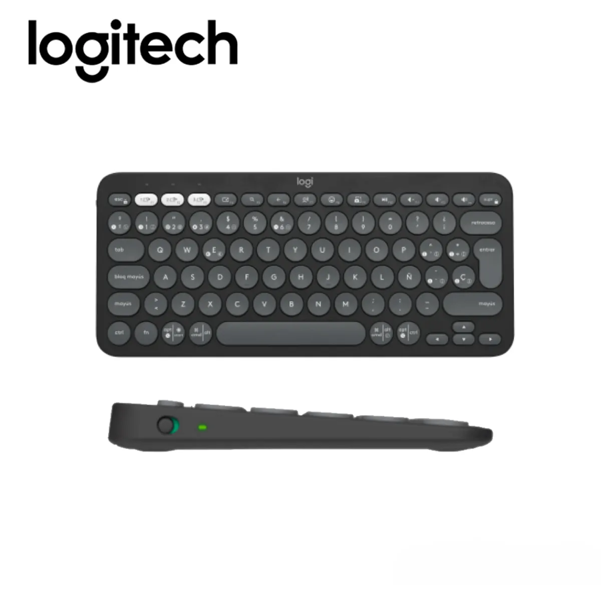 LOGITECH - TECLADO LOGITECH PEBBLE 2 K380S BLUETOOTH/WIRELESS SP GRAPHITE