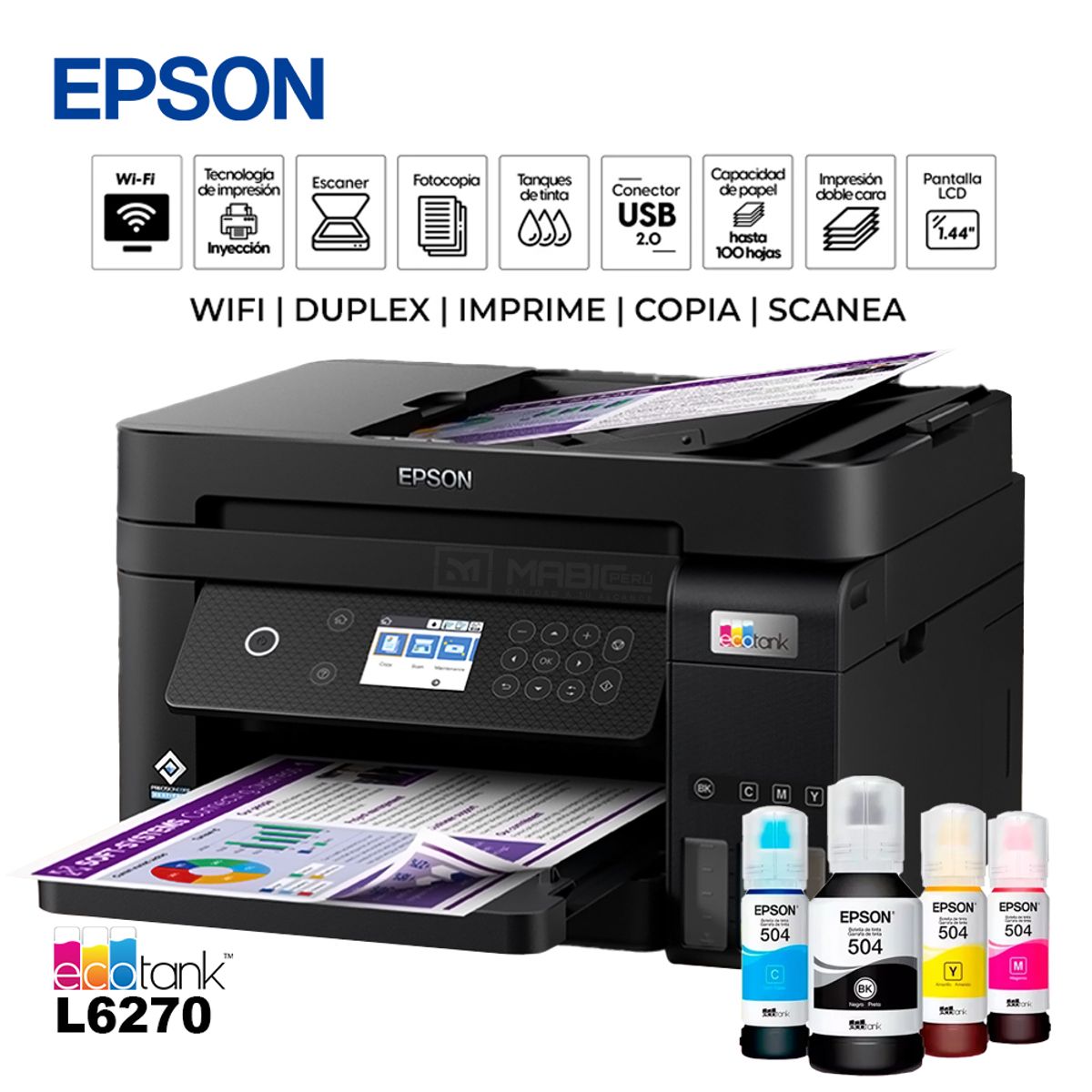 EPSON - Impresora Multifuncional Epson L6270 Duplex WIFI Ethernet ADF