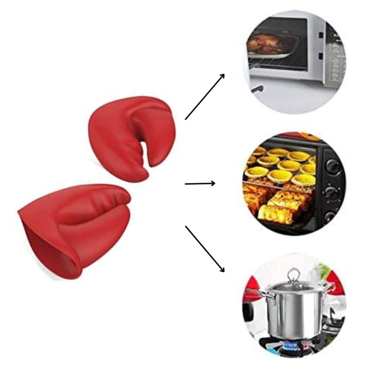 AURELA - LobsterGloves Guantes de silicona con forma de pinzas de langosta