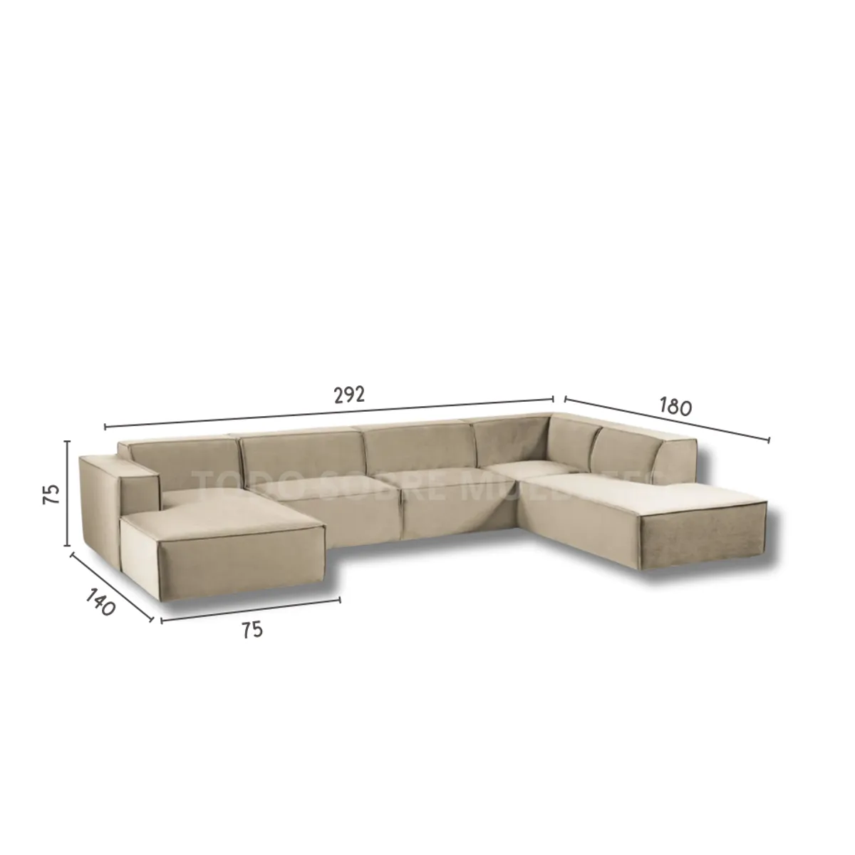 GENERICO - Seccional Derecho Lujo Vitoriano - Beige