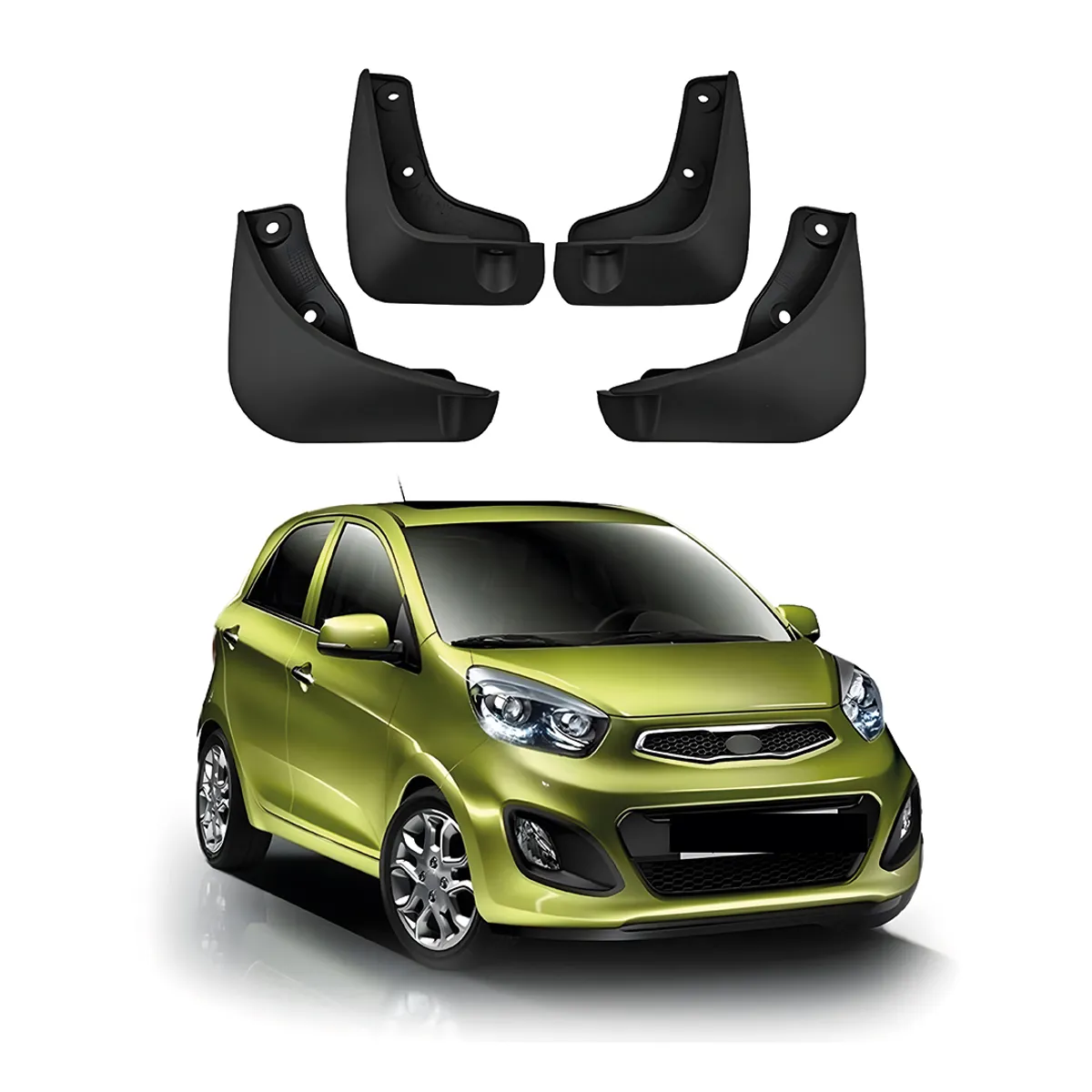 S&T - Tapabarro-Escarpines para KIA Picanto 2011-2018 - Negro