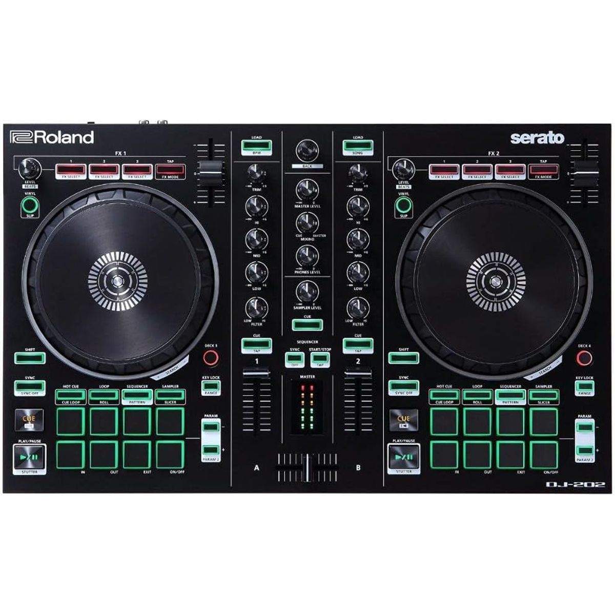 ROLAND - Controlador de Dj Roland Dj 202 de 2 Canales y 4 Decks