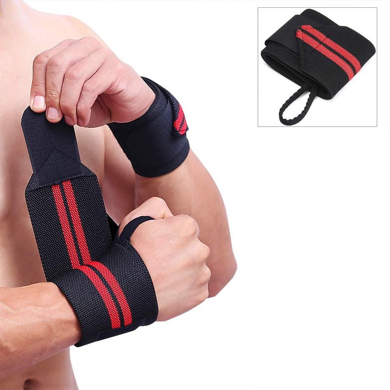 TODO FIT - Vendas Muñequeras Deportivas Elásticas Pesas Rojo
