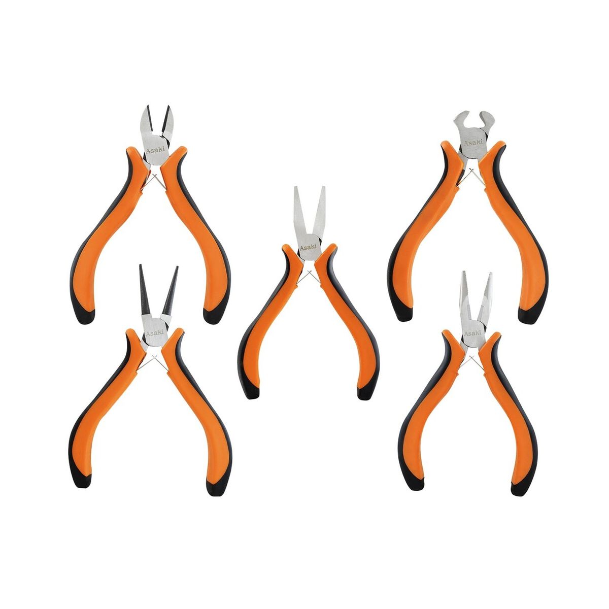 ASAKI - Juego de Minialicate 5Pulg 5 pzas PVC