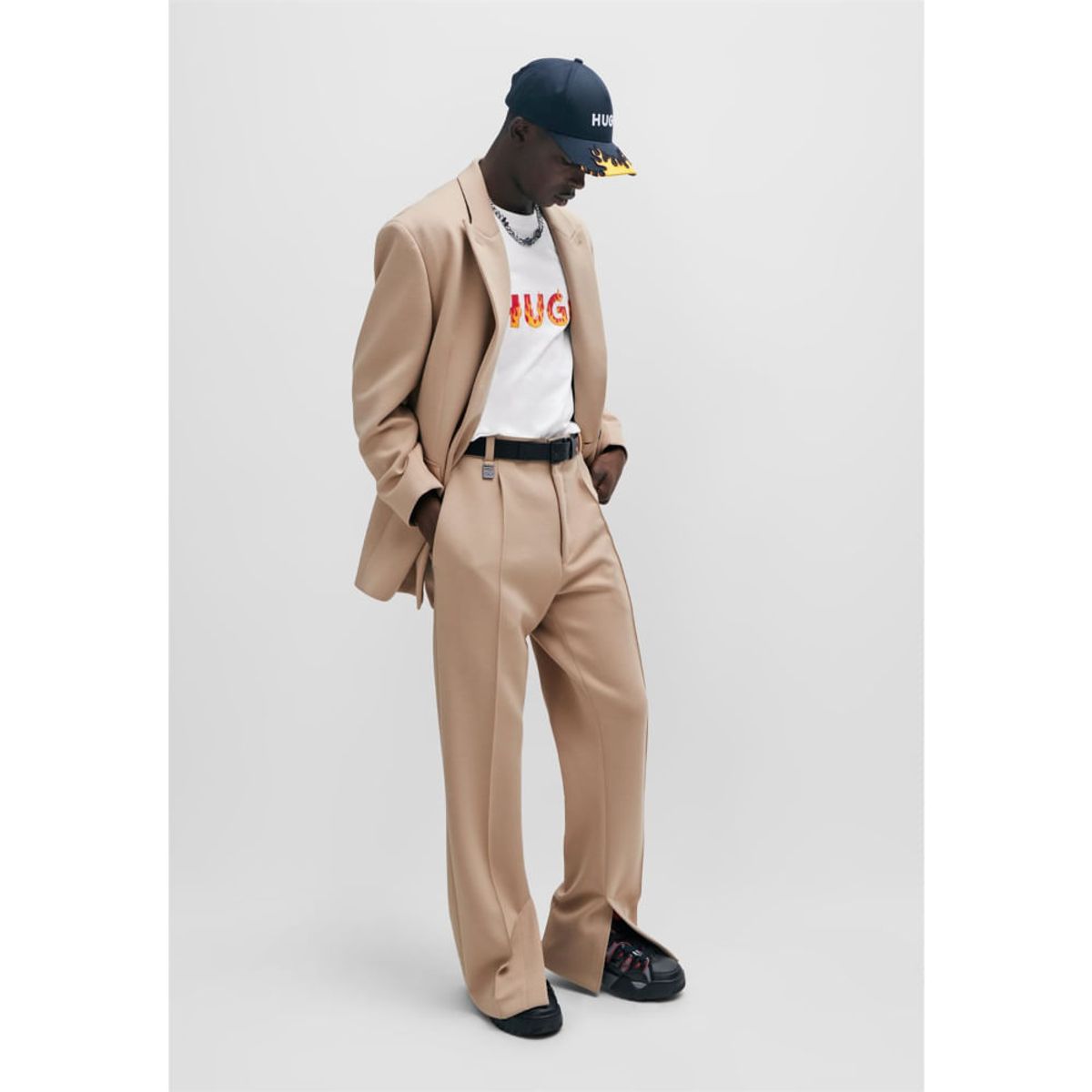 HUGO BOSS - Hugo - Polo de punto de algodón con logo en llamas