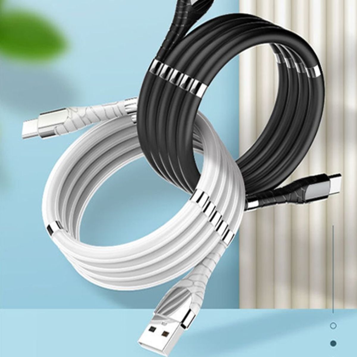 LDNIO - Cable Reforzado Imantado Nano Data Cable Tipo C