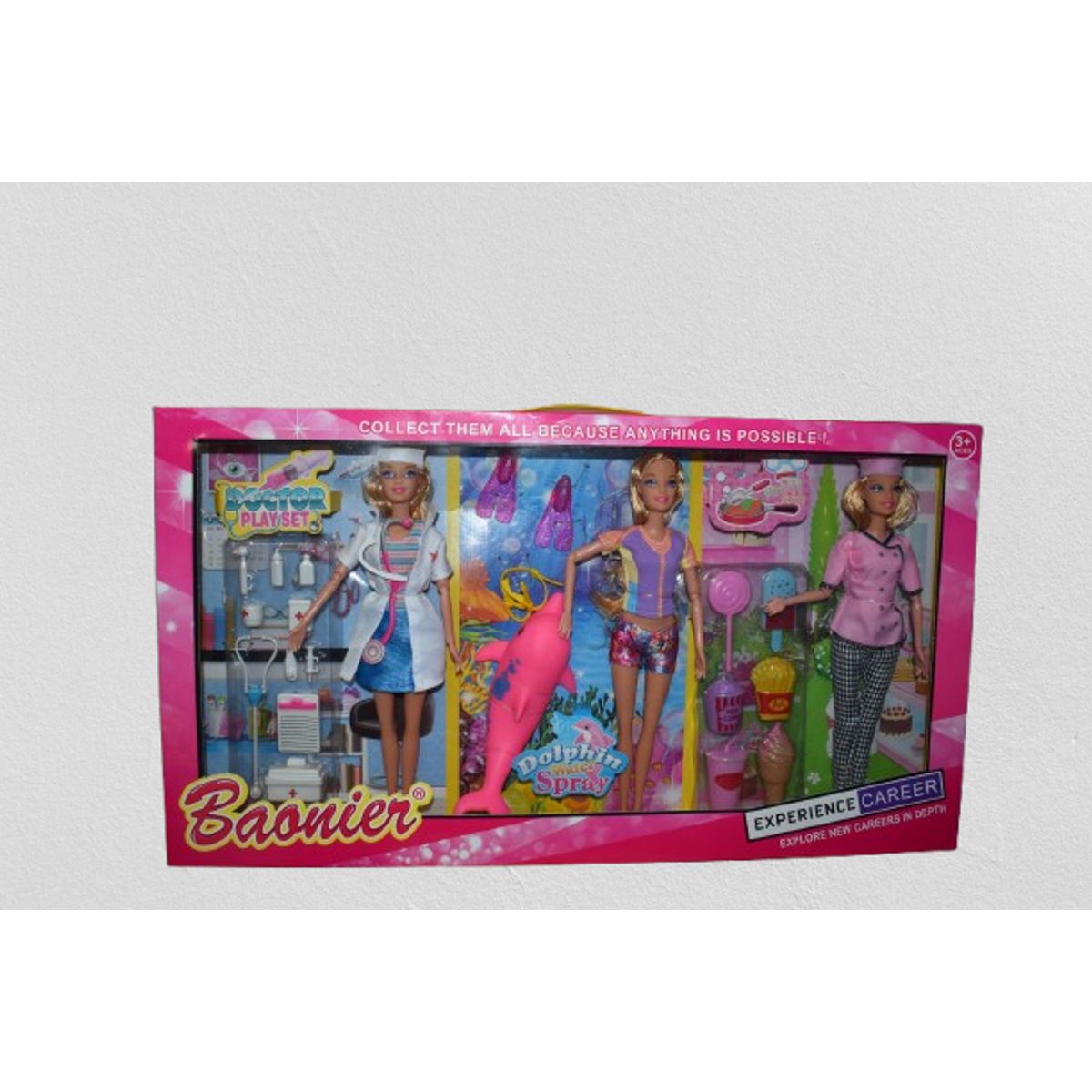 GENERICO - SET DE 3 MUÑECAS CON SU PROFESIÓN