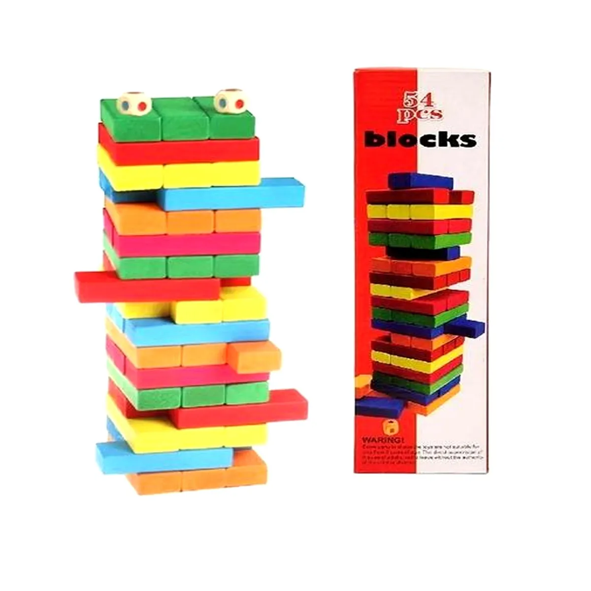 GENERICO - Jenga de Colores 54 Piezas