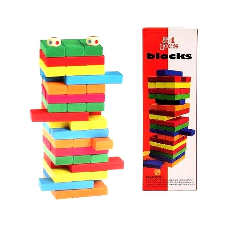 GENERICO - Jenga de Colores 54 Piezas