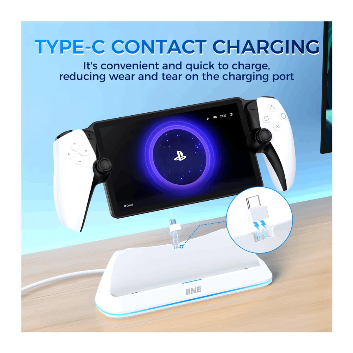 GENERICO - Base De Carga Rapida Compatible Con Playstation Portal