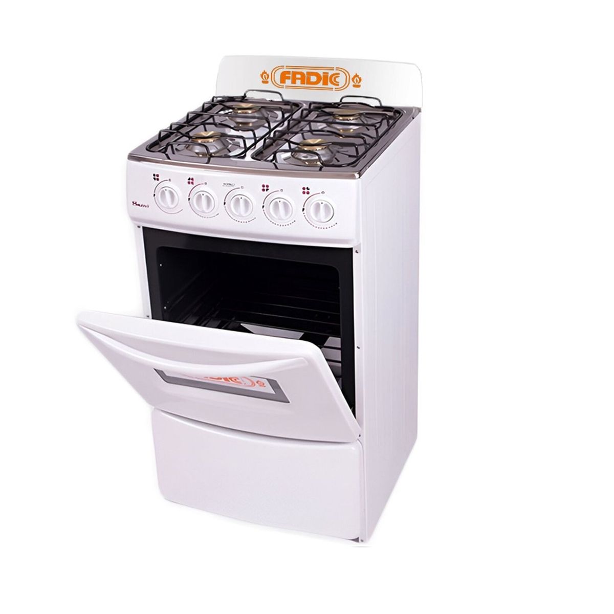FADIC - Cocina con respaldar y Horno 20 Sami 4H Blanco