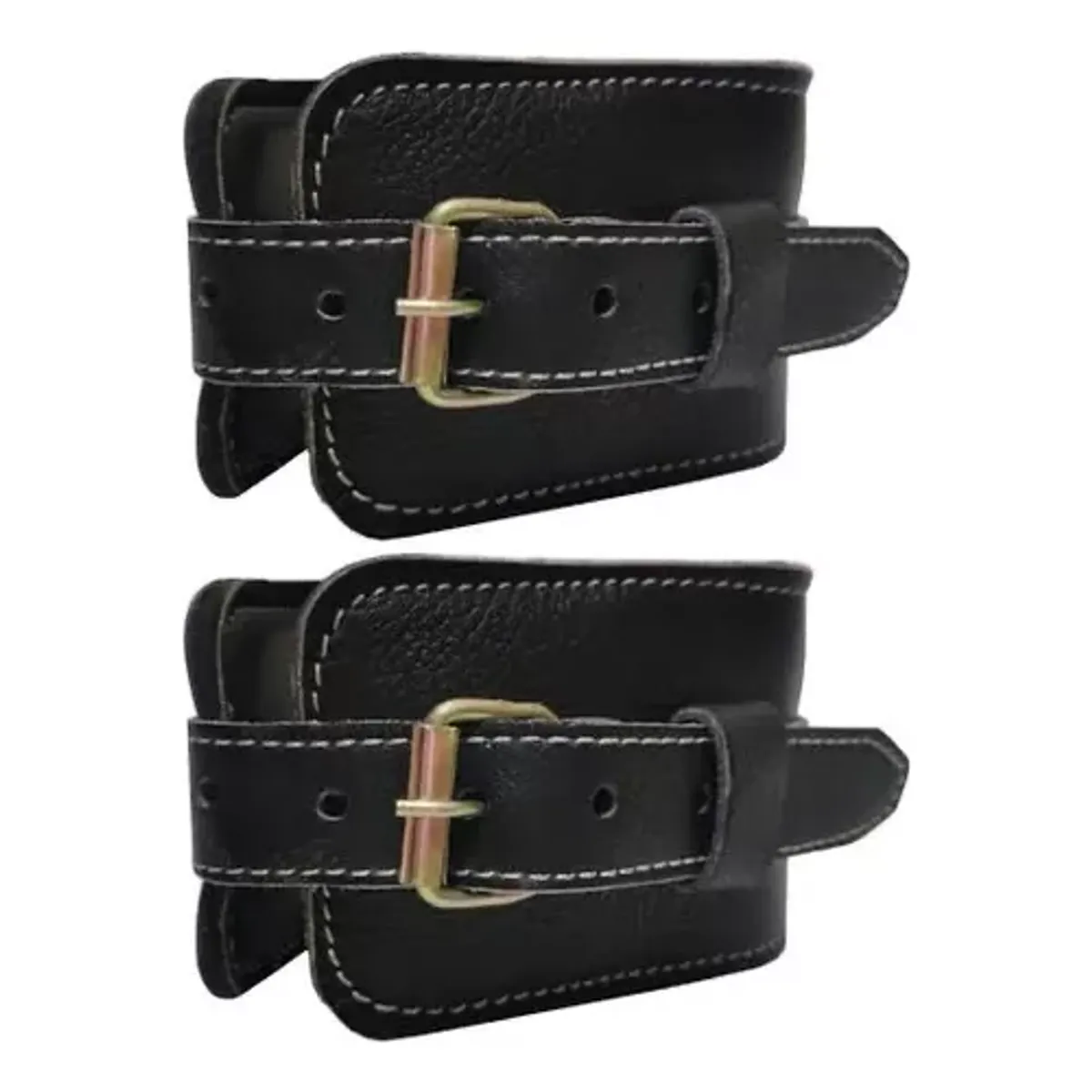 HOLGU - Tobilleras de Cuero para Poleas Gym Pesas y Fitness