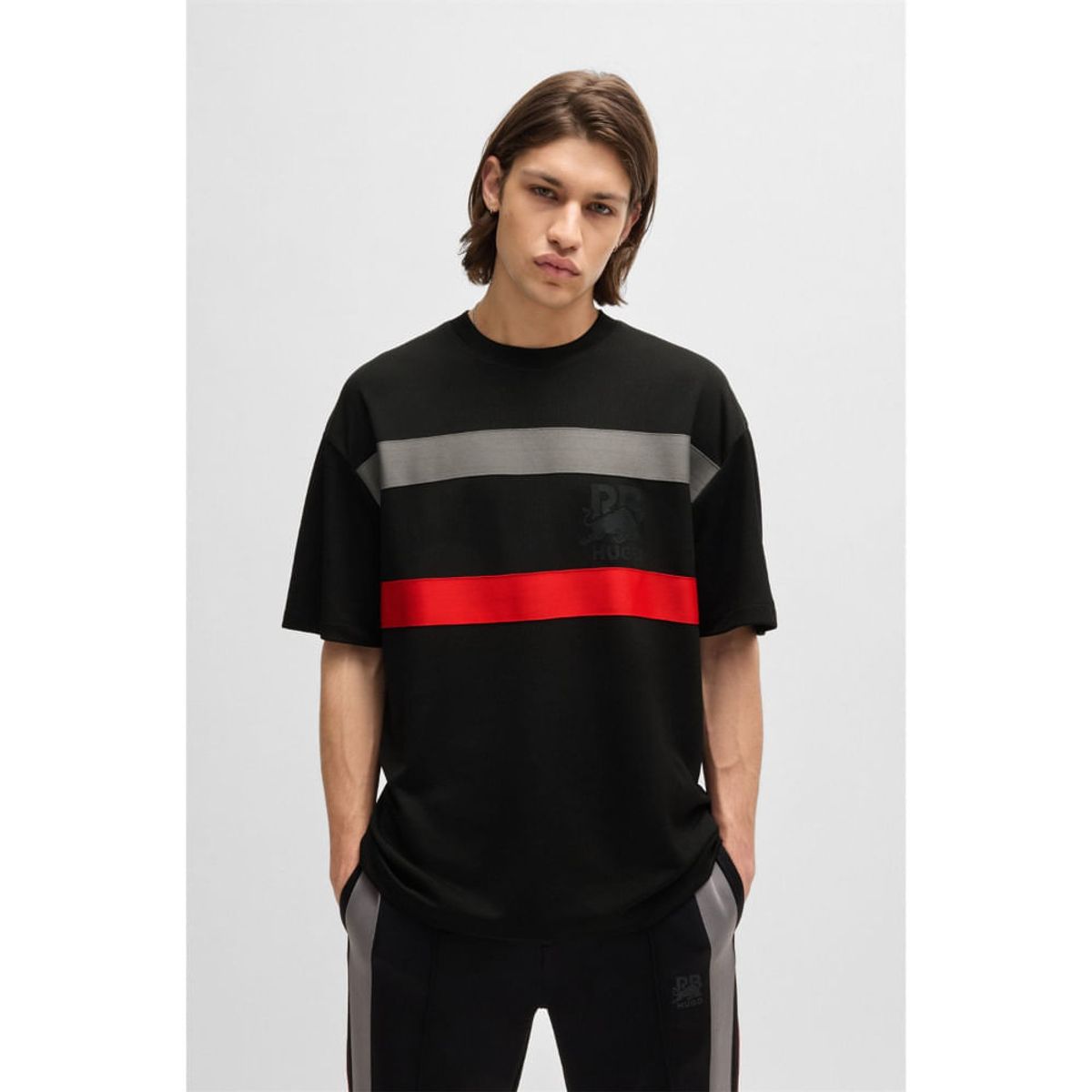 HUGO BOSS - Hugo - Polo HUGO x RB oversize fit con motivo de toro de la marca