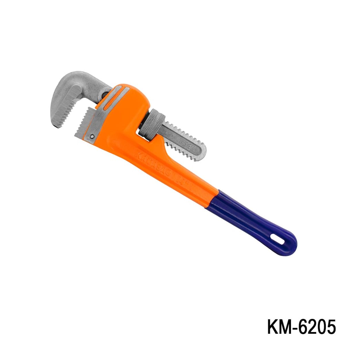KAMASA - Llave Stilson Naranja 18″ Mango de Goma