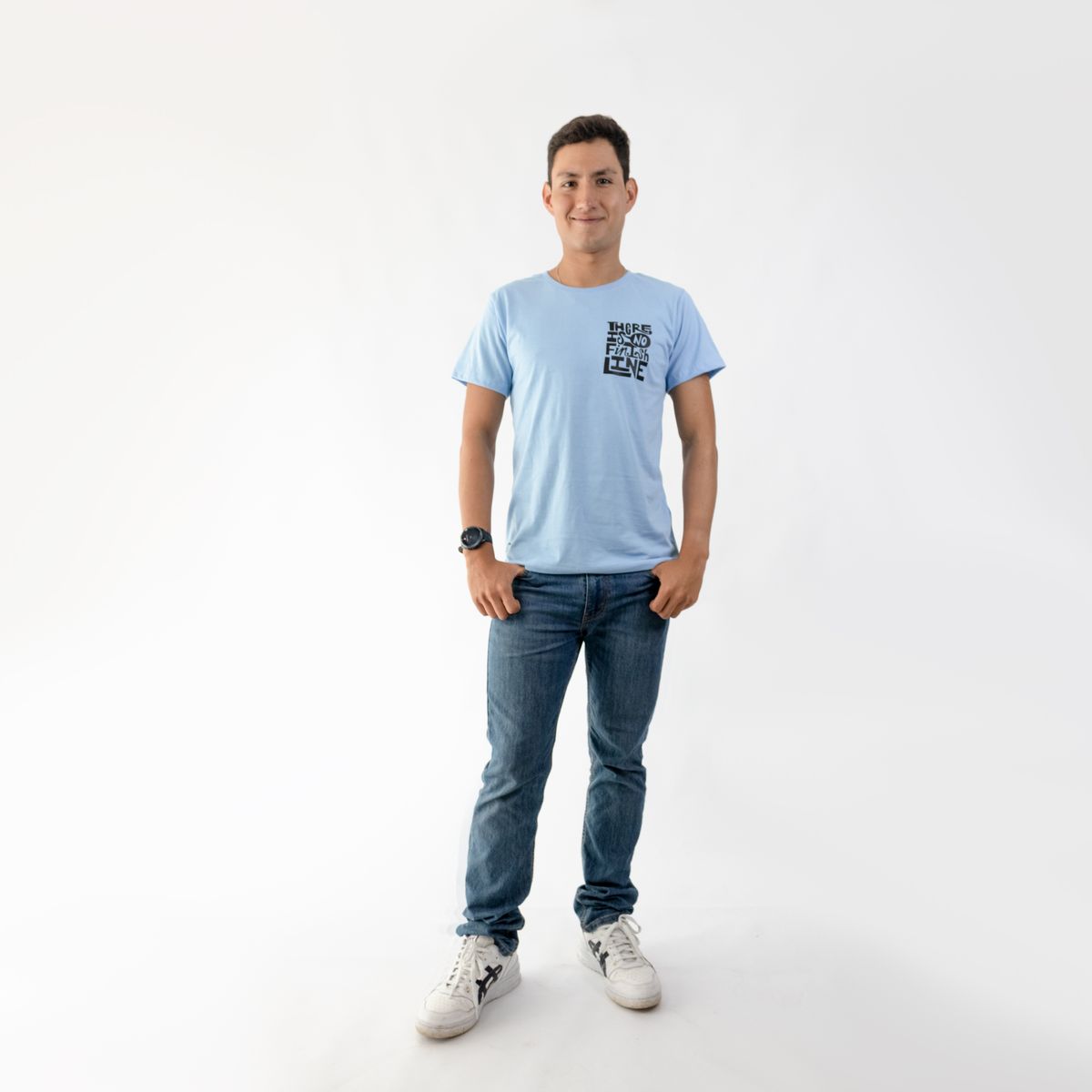 CINCO AM - CAMISETA LIFESTYLE MAN SKY BLUE FINISH  CINCO AM