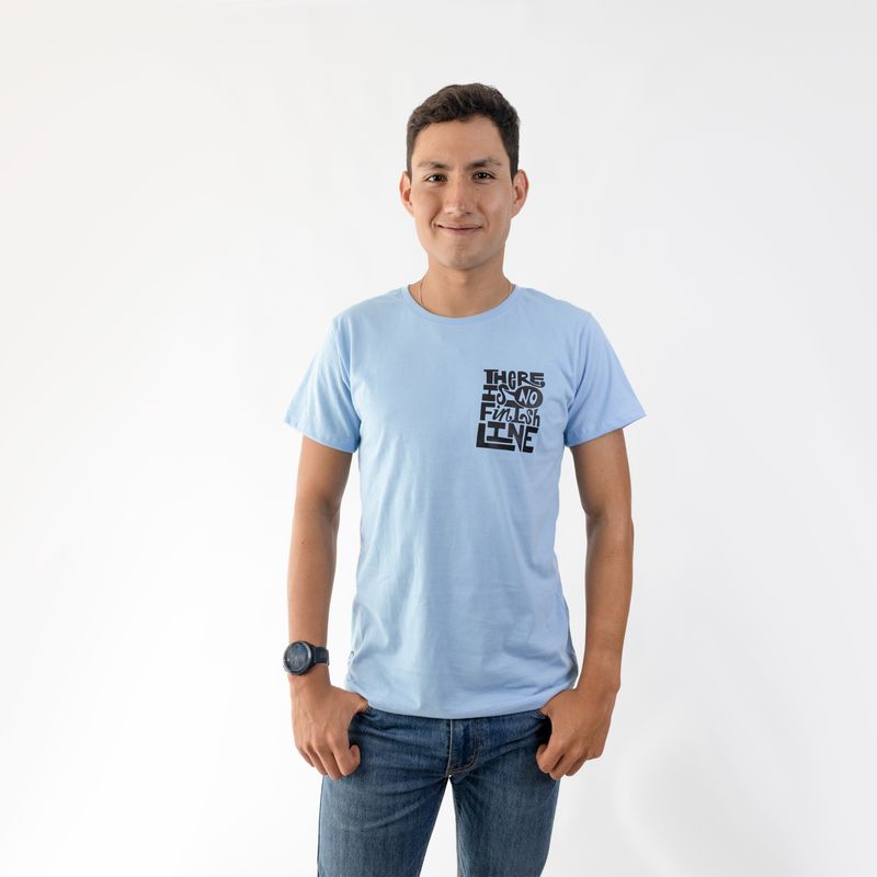 CINCO AM - CAMISETA LIFESTYLE MAN SKY BLUE FINISH  CINCO AM