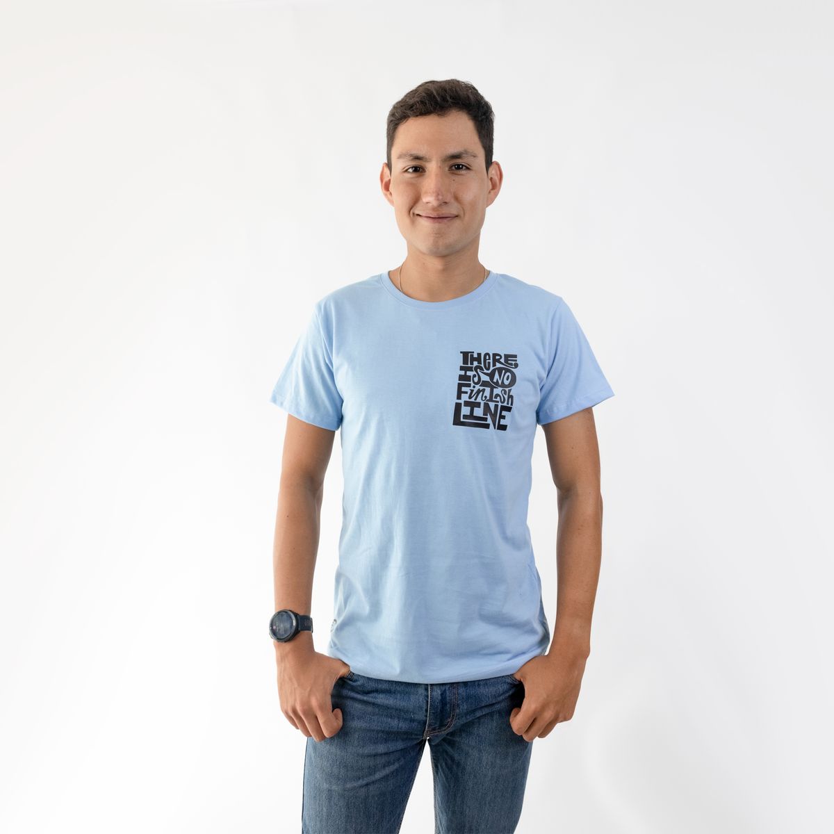 CINCO AM - CAMISETA LIFESTYLE MAN SKY BLUE FINISH  CINCO AM