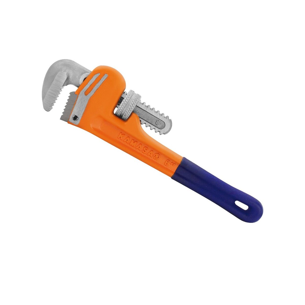 KAMASA - Llave Stilson Naranja 8″ Mango de Goma