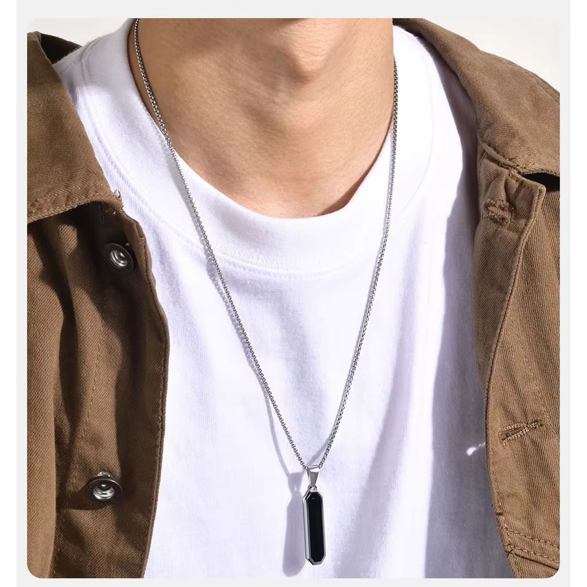 GENERICO - Collar Cadena Last de Acero Inoxidable Hombres