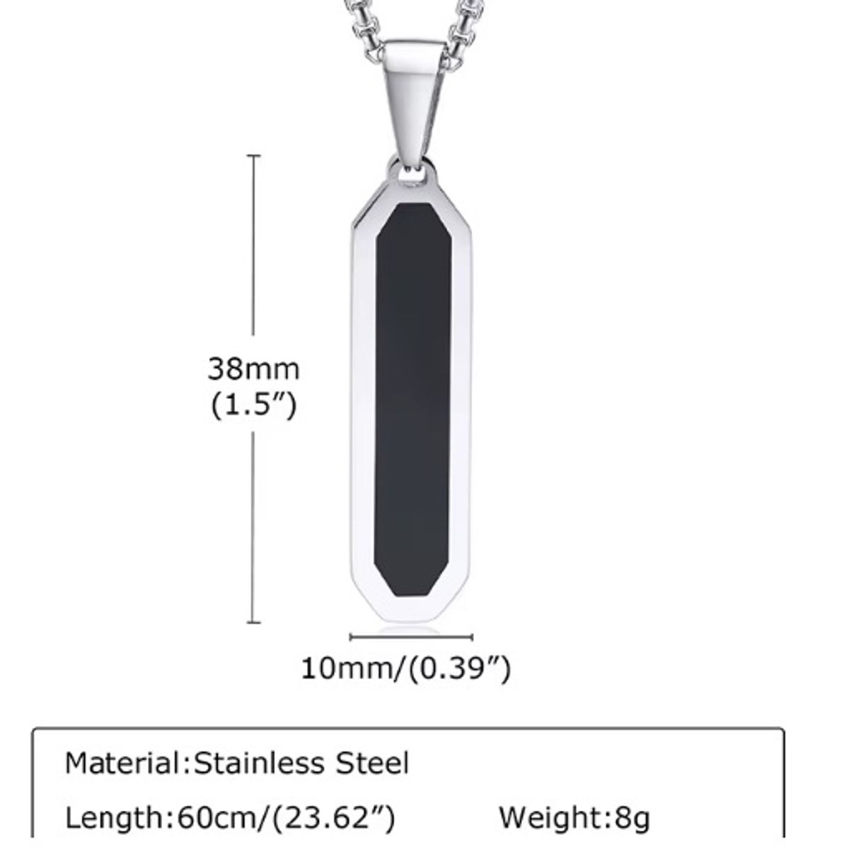 GENERICO - Collar Cadena Last de Acero Inoxidable Hombres