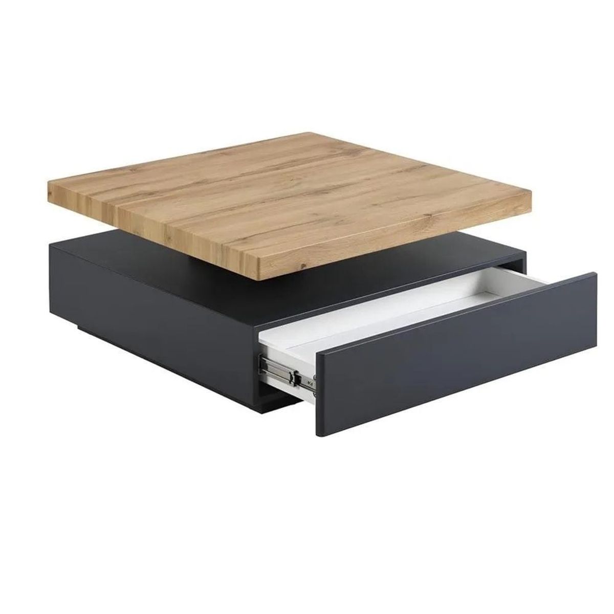 GENERICO - Mesa de Centro Aabraham Color Duna y Negro - Muebles Gaudi