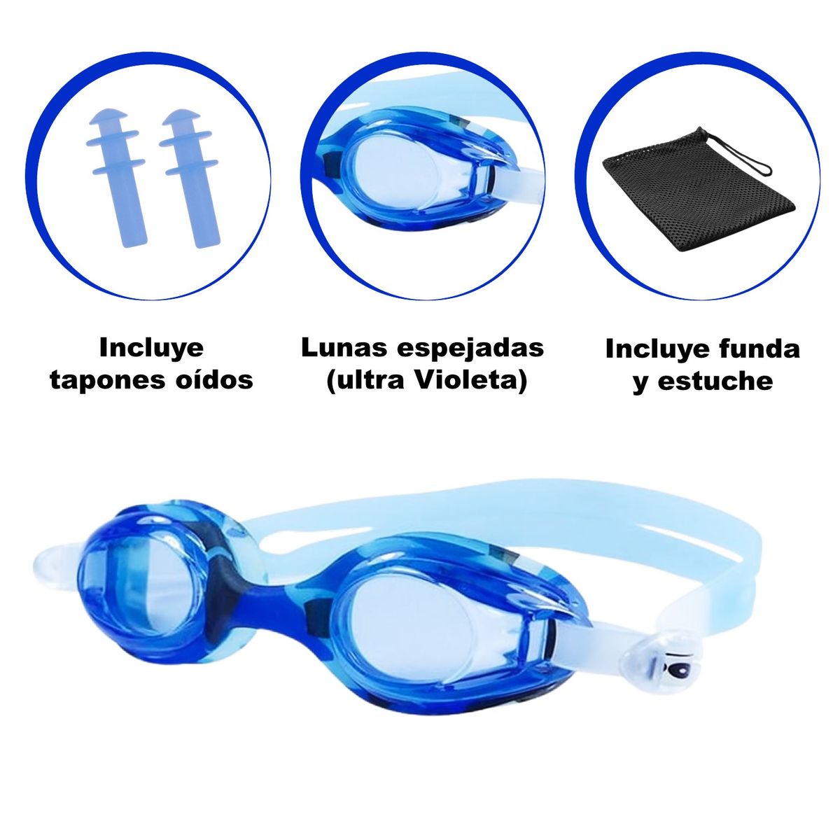 PORTO - LENTES NATACIÓN WINGS FANTASY PORTO JUNIOR AZUL