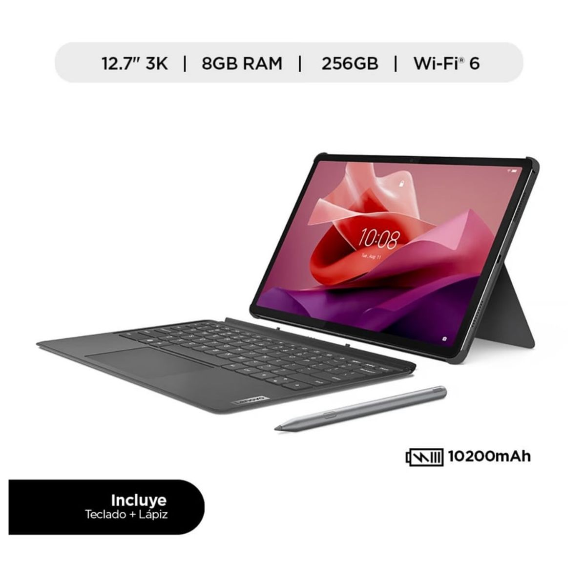 LENOVO - Tablet Lenovo Tab P12 WiFi 8GB RAM 256GB UMCP 12.7" 3K Mediatek Dimensity 7050