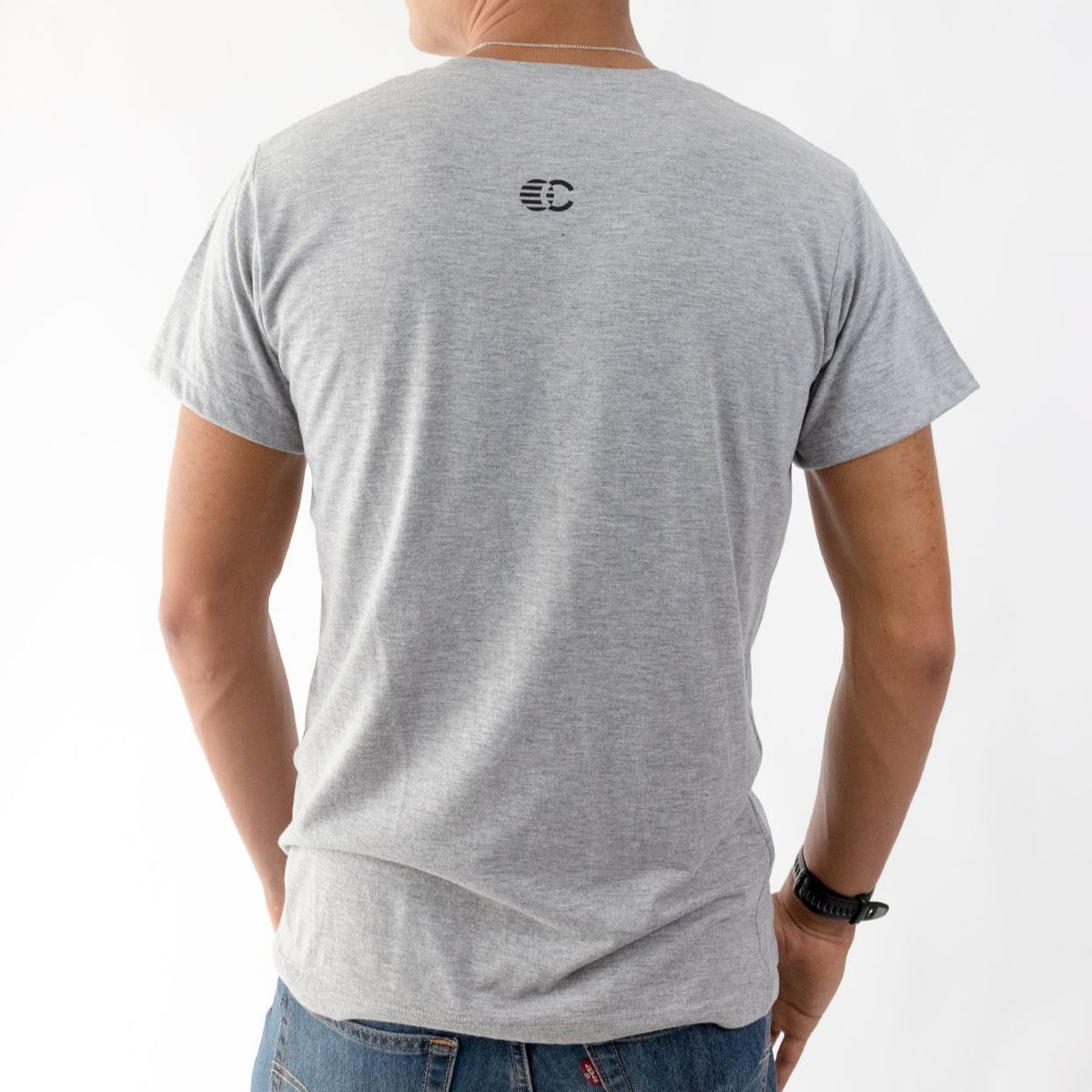 CINCO AM - CAMISETA LIFESTYLE MAN GRAY MIND OVER MILES  - CINCO AM