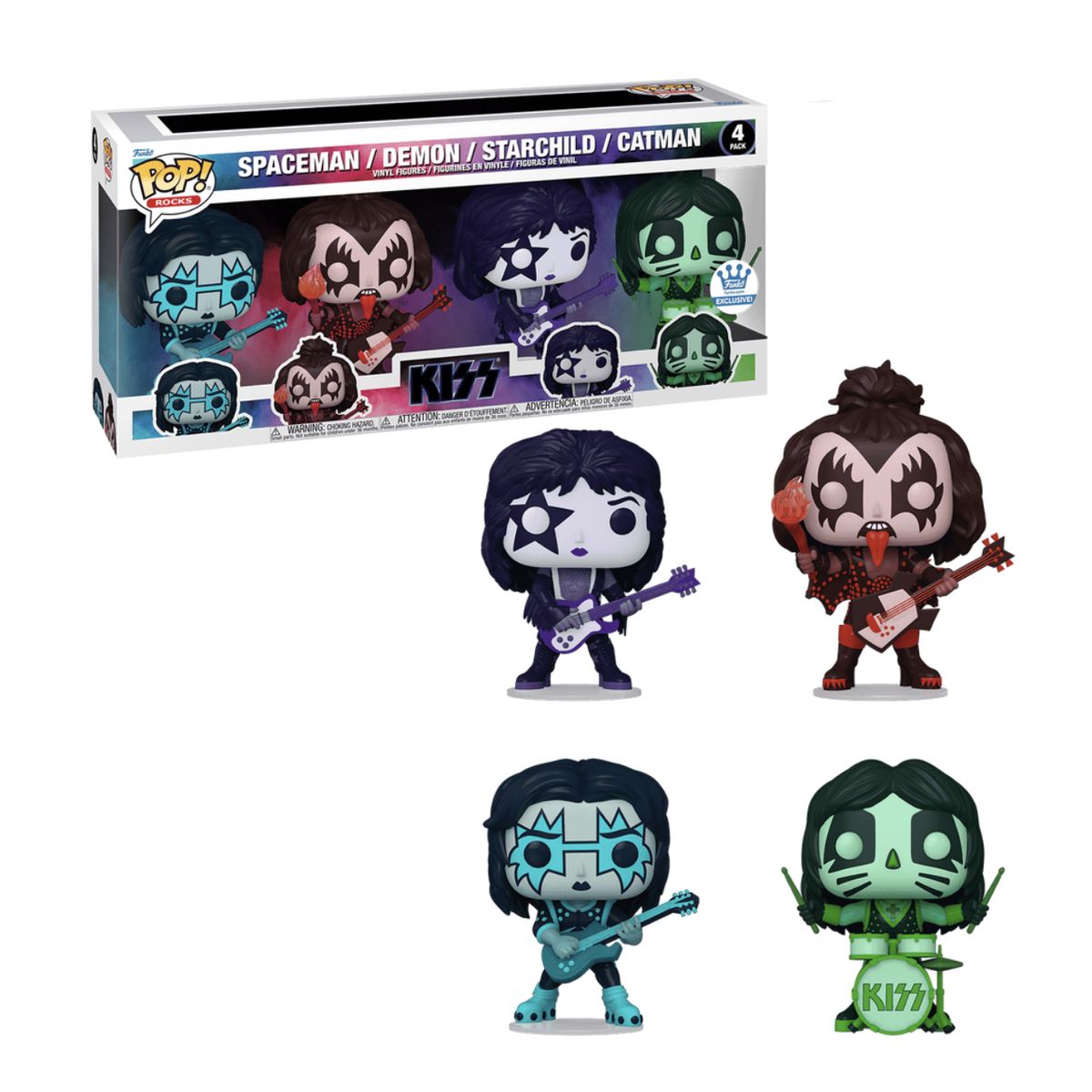 FUNKO - Kiss Color Spotlight Funko Pop 4pack Exclusivo Funkoshop