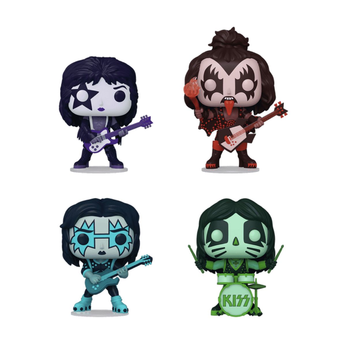 FUNKO - Kiss Color Spotlight Funko Pop 4pack Exclusivo Funkoshop
