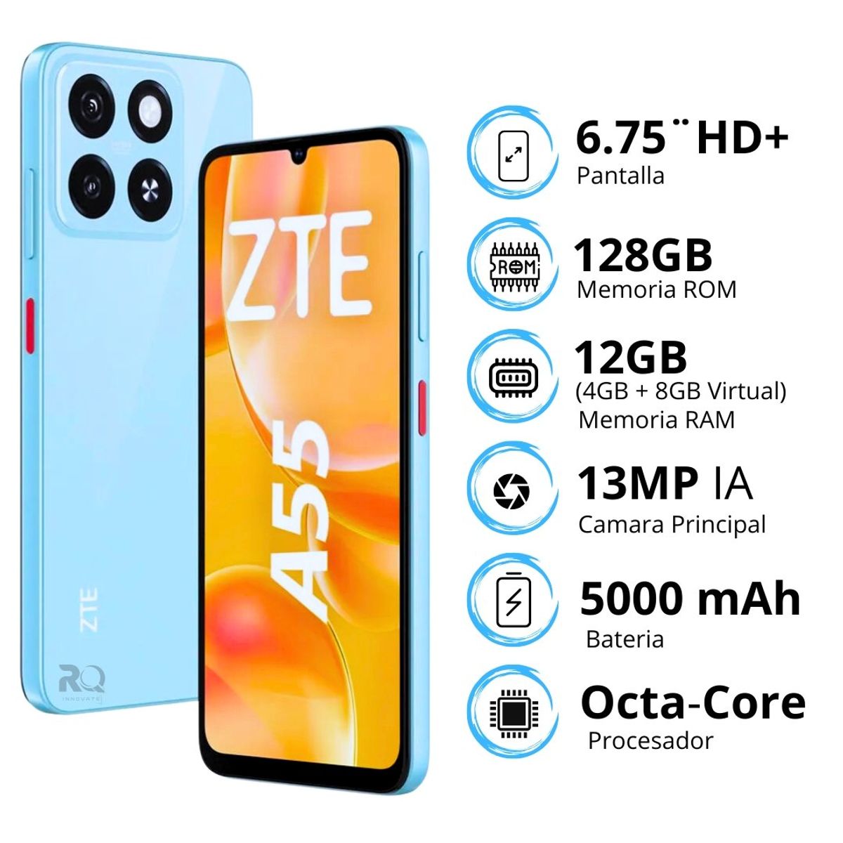 ZTE - CELULAR  ZTE BLADE A55 4+128 4G LTE AZUL SS