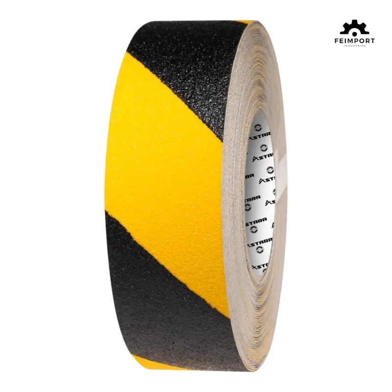 GENERICO - Cinta Antideslizante 2" x 18 metros Negro/Amarillo  - Astara