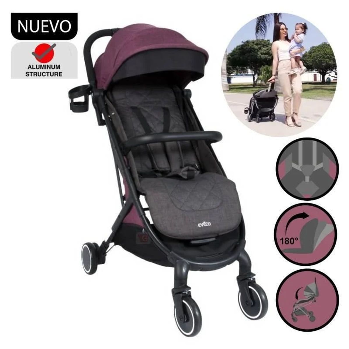 EVEZO - Coche ligero voim 1011 Morado