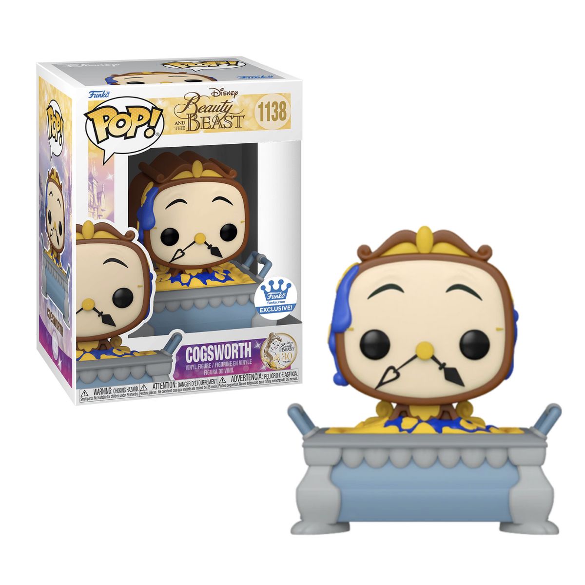 FUNKO - Cogsworth Funko Pop 1138 La Bella y la Bestia Exclusivo
