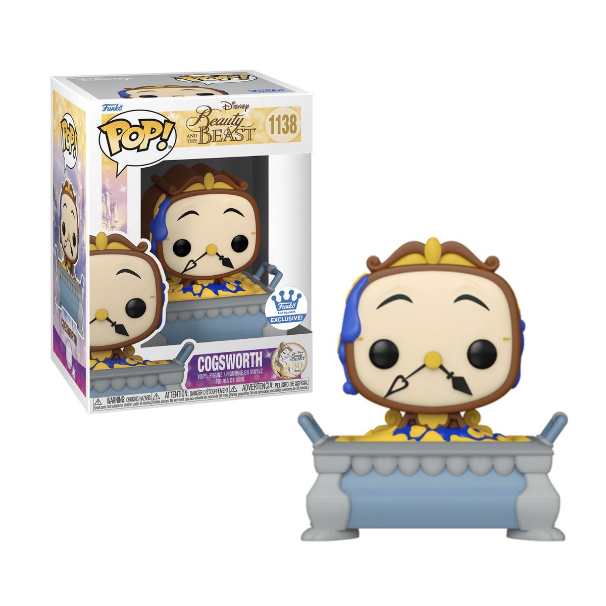 FUNKO - Cogsworth Funko Pop 1138 La Bella y la Bestia Exclusivo