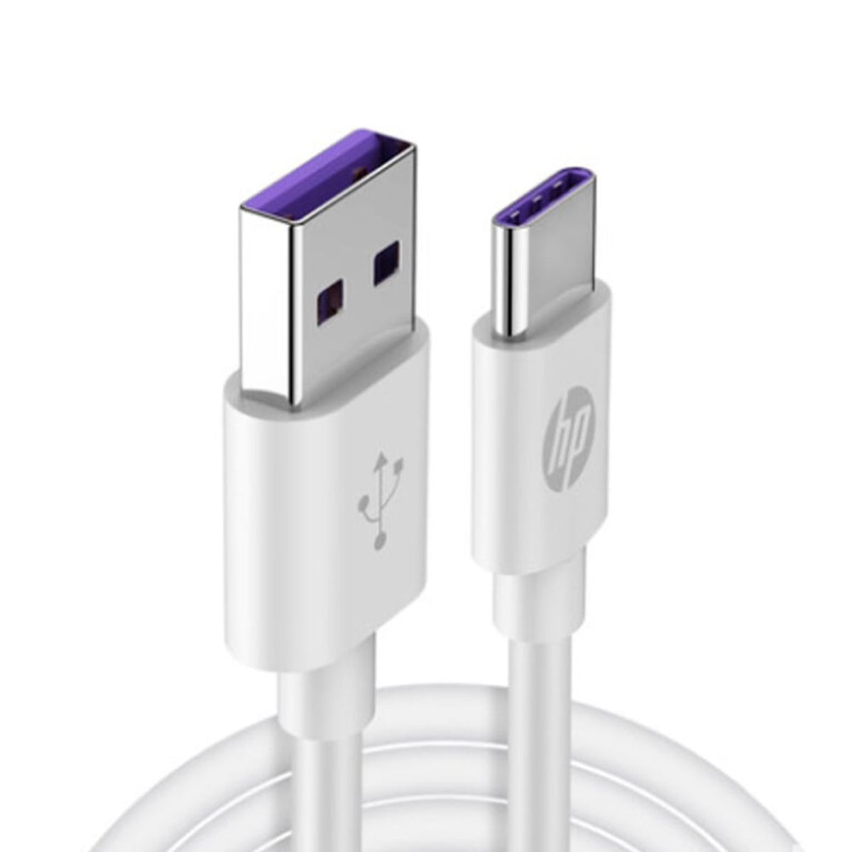 HP - Cable Cargador HP Para Celular USB20 A a USB-C DHC-TC100-1M Blanco